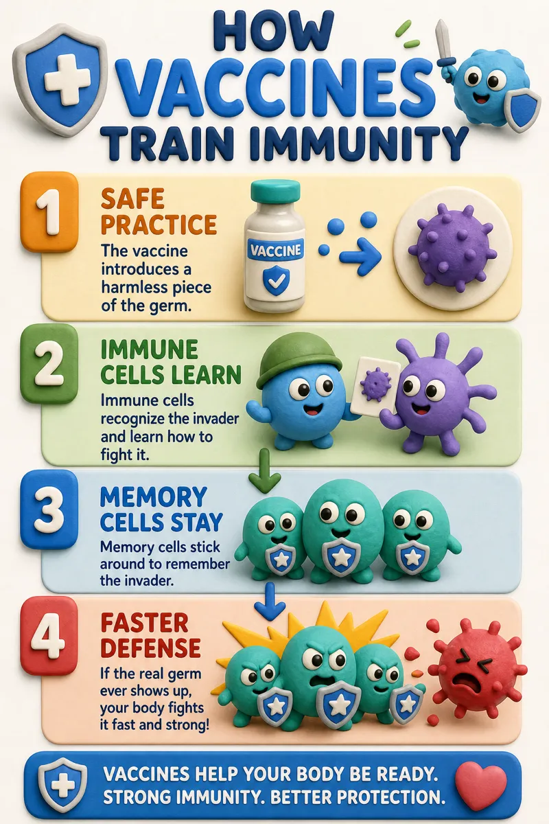 How vaccines train your immune system, kid-friendly