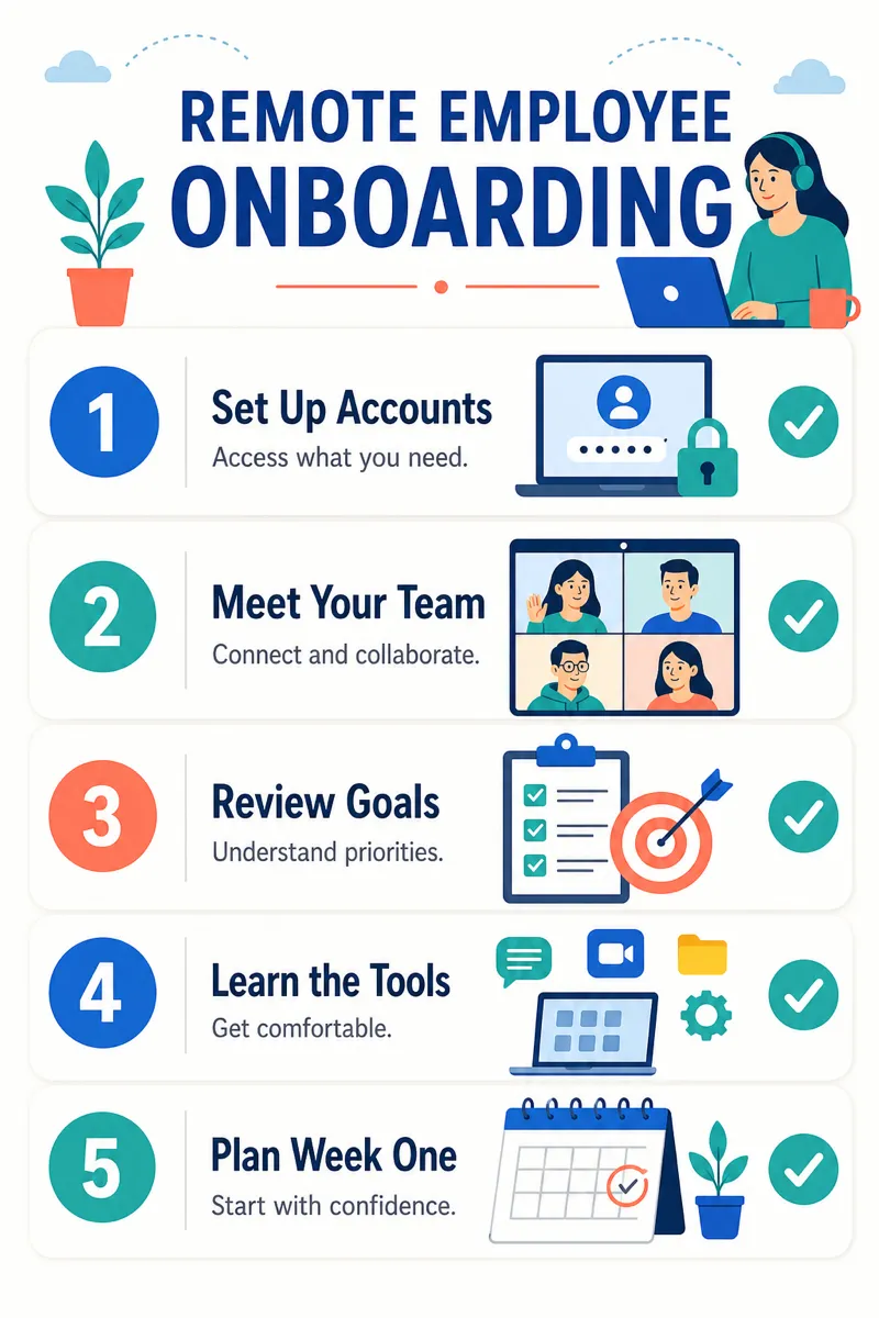 Onboarding checklist for new remote employees