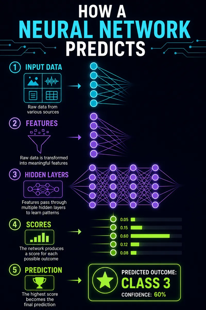 How a neural network makes a prediction